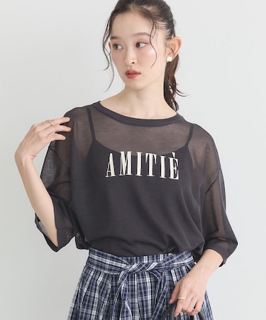 ロゴ刺繍シアープルオーバー