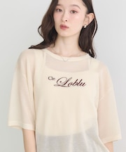 ロゴ刺繍シアープルオーバー