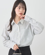 レイヤードストライプシャツ