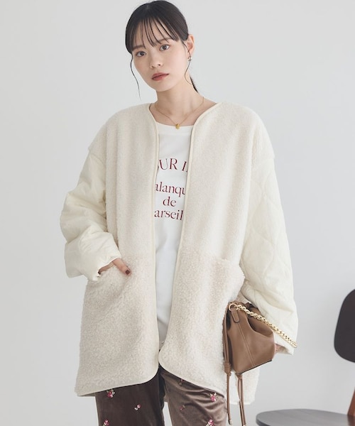 ボアキルトミドルコート｜アースミュージックアンドエコロジーの通販