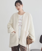 ボアキルトミドルコート