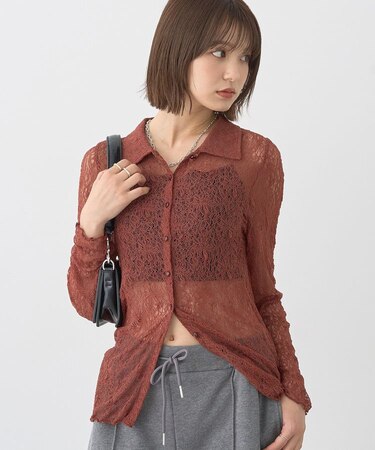 ストレッチレースシャツ