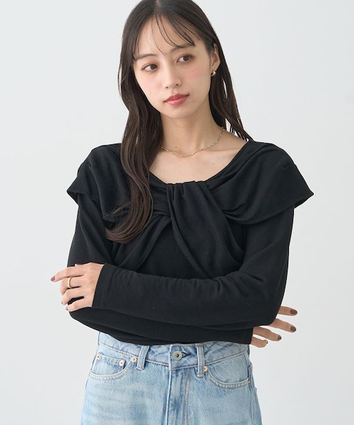 アヒルのライブマーケット　デザインハーフコート　ブラック　３Ｌ 232LWX1332_p_34_LL.jpg