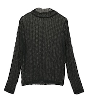 ハイネックシアーうねうねプルオーバー