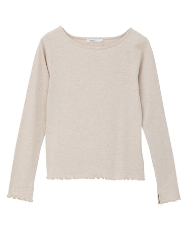 ラメテレコボートネックプルオーバー