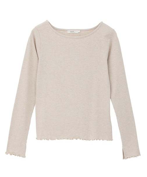 ラメテレコボートネックプルオーバー