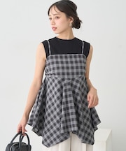 イレヘムチェックキャミチュニック