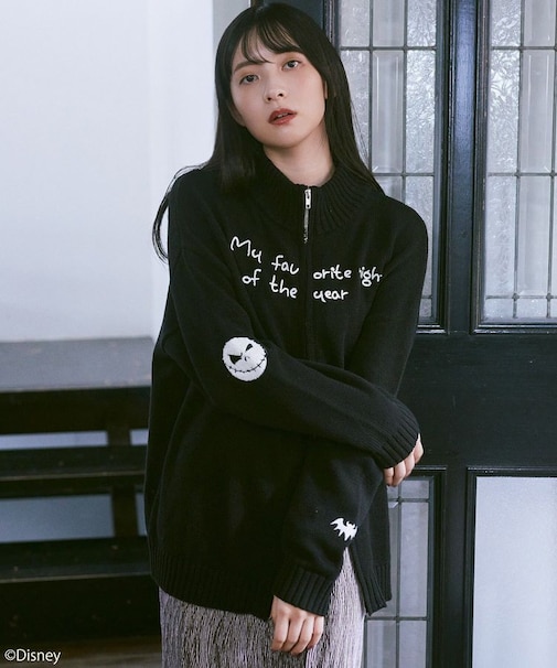 ナイトメア/ダブルジップニットカーディガン