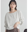 ショート丈ワンポイント刺繍オフショルスウェット