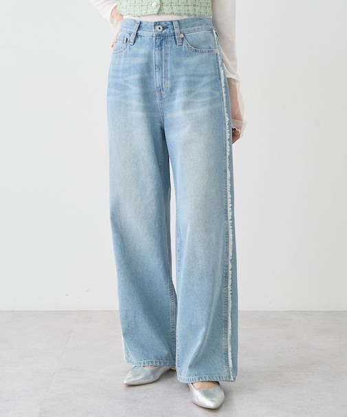 ワイドフリンジデニムパンツ