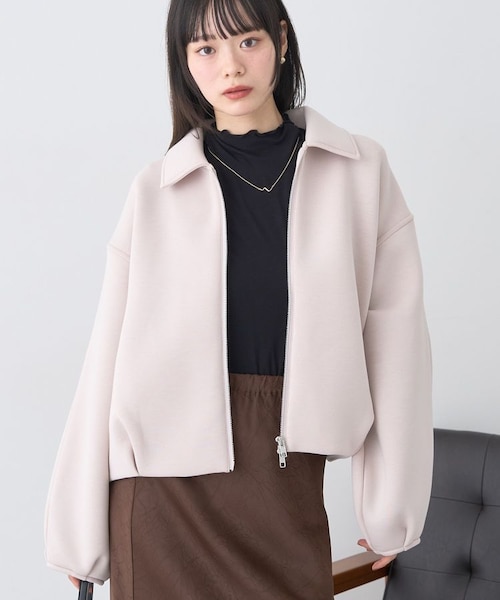 新品未使用⭐︎スローブイエナ　ダンボールニットブルゾン SLOBE IENA（スローブイエナ）の「ダンボールニットブルゾン