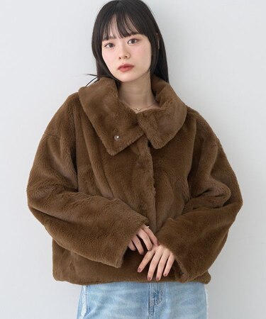 ファーショートブルゾン