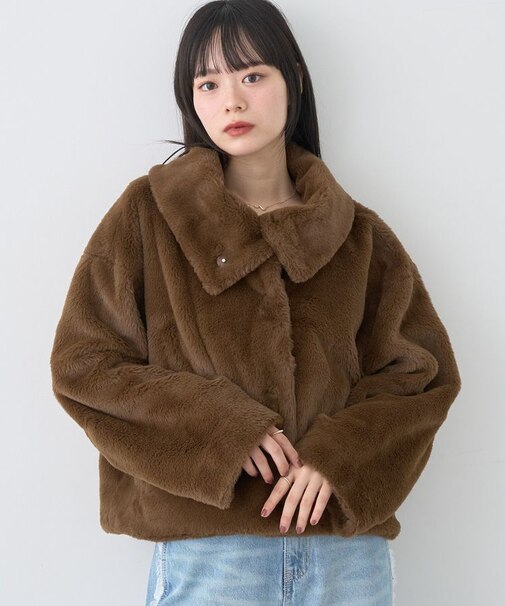 ファーショートブルゾン