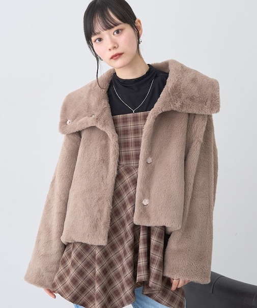 ファーショートブルゾン