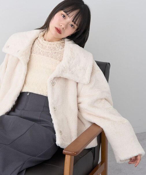 ファーショートブルゾン