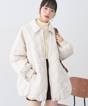【WEB限定】ダブルステッチキルティングコート