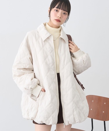 【WEB限定】ダブルステッチキルティングコート