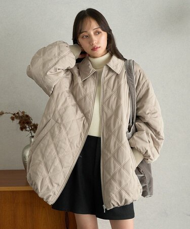 【WEB限定】ダブルステッチキルティングコート