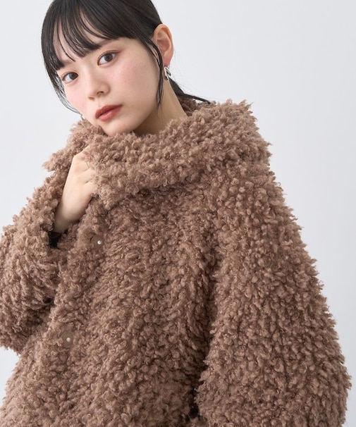プードルファーショートブルゾン