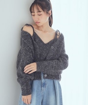 【WEB限定】SET2点ショートカーディガン＋リボンキャミソール
