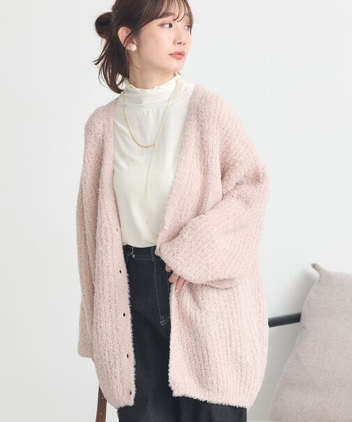 スパンコールブークレカーディガン