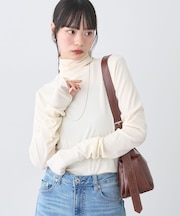 リブタートルネックプルオーバー