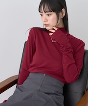 リブタートルネックプルオーバー