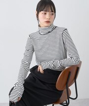 リブタートルネックプルオーバー