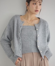 SET2点フラワースパンコールカーデ＋ビスチェ