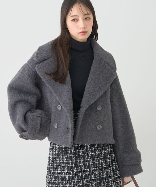 【WEB限定】シャギーショートコート