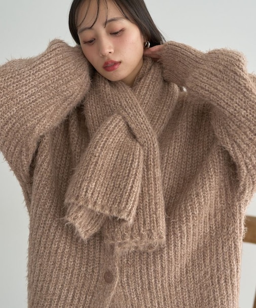 カラーミックスシャギーマフラー