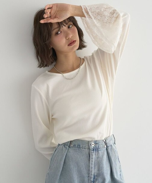 あったかフェミニンインナー(袖レース)