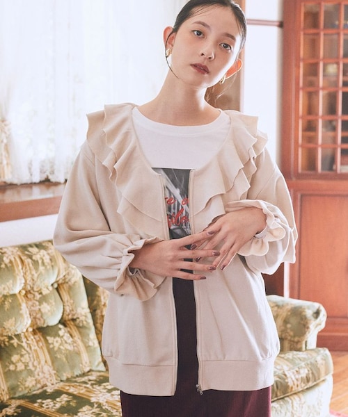 フリルカラーZipウラケブルゾン｜アースミュージックアンド