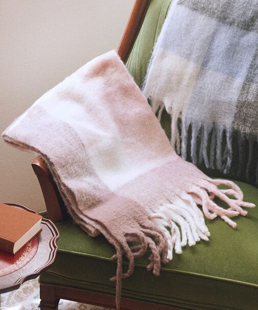 ブロックチェックマフラー