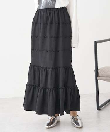 メロー切替フレアスカート