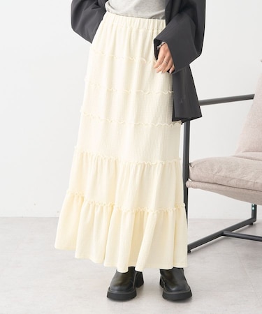 メロー切替フレアスカート