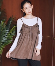 フェイクレザーキャミチュニック