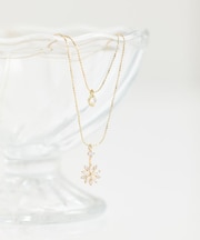 SET2点スノーモチーフネックレス+ワントップネックレス