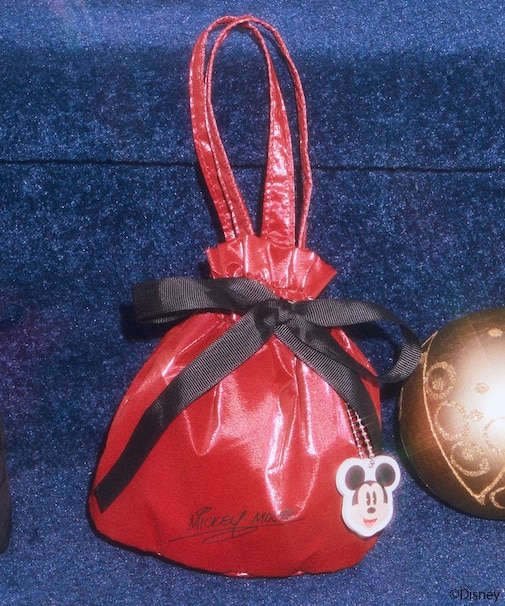 Disney/ミッキーチャーム付きリボン巾着