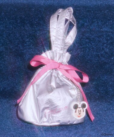 Disney/ミッキーチャーム付きリボン巾着