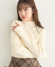 ハートプレートリブニットプルオーバー