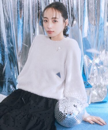 ミニシャギーニットプルオーバー