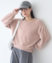 ミニシャギーニットプルオーバー