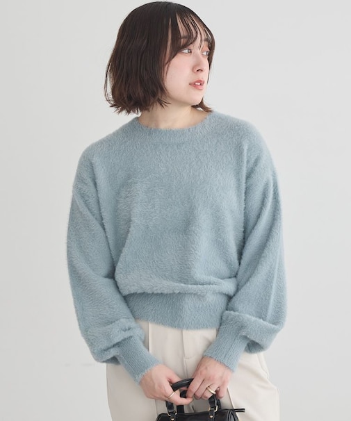 ミニシャギーニットプルオーバー