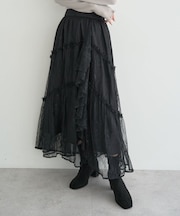 レースフリルティアードスカート