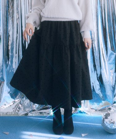 ウエストシャーリングティアードスカート