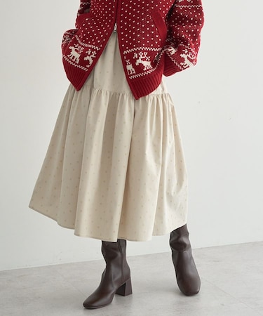 ウエストシャーリングティアードスカート