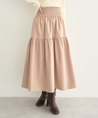 ウエストシャーリングティアードスカート