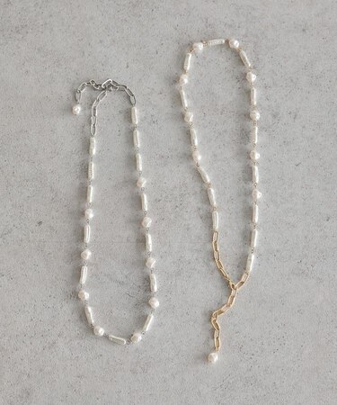 アジャスタブルパールMIXネックレス