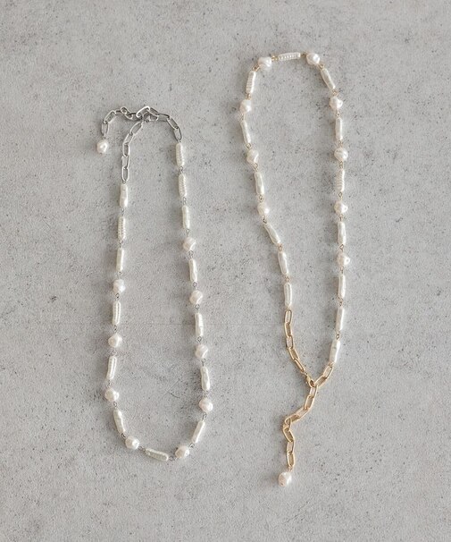 アジャスタブルパールMIXネックレス